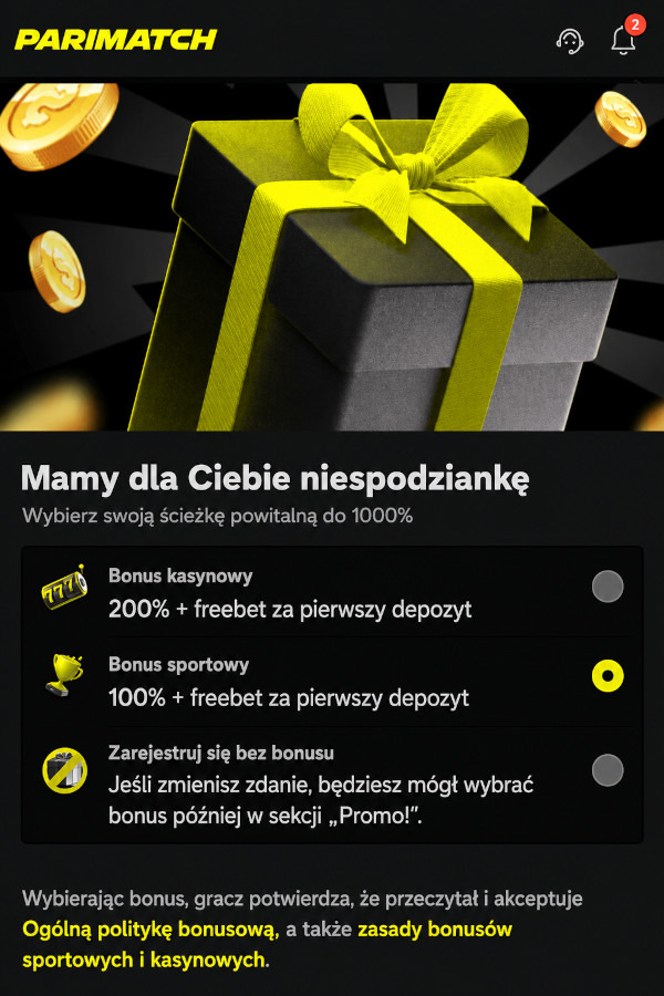 Spisok priwetstwennych ofert Parimatch w aplikacji Spisok priwetstwennych ofert Parimatch w aplikacji