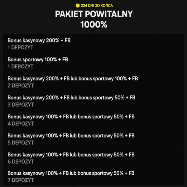 bonus powitalny kasyno Parimatch