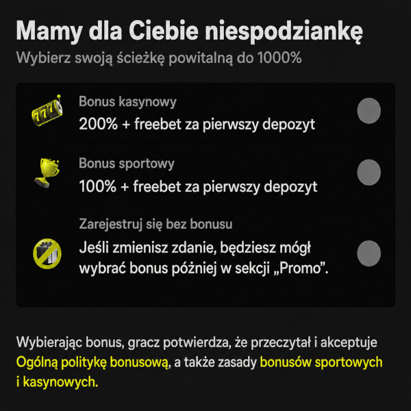 Приветственный бонус на спорт: 100% и фрибет