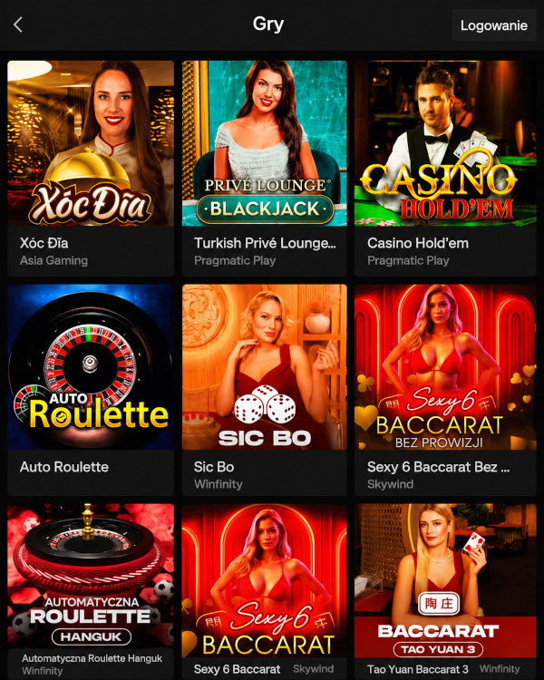 Parimatch live-casino table games