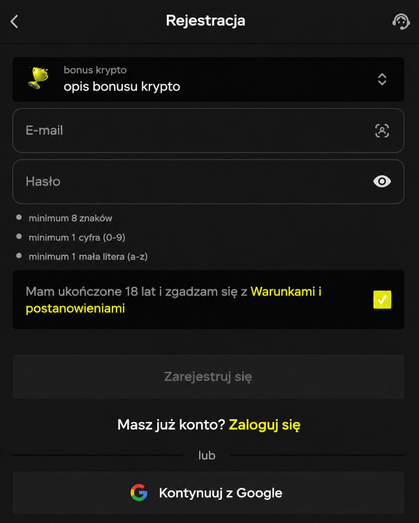 Parimatch casino registration