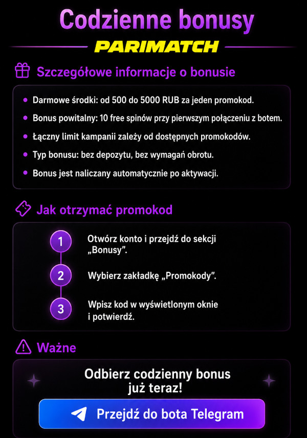 Instrukcija według eżednewnym bonusnym ofertym Parimatch