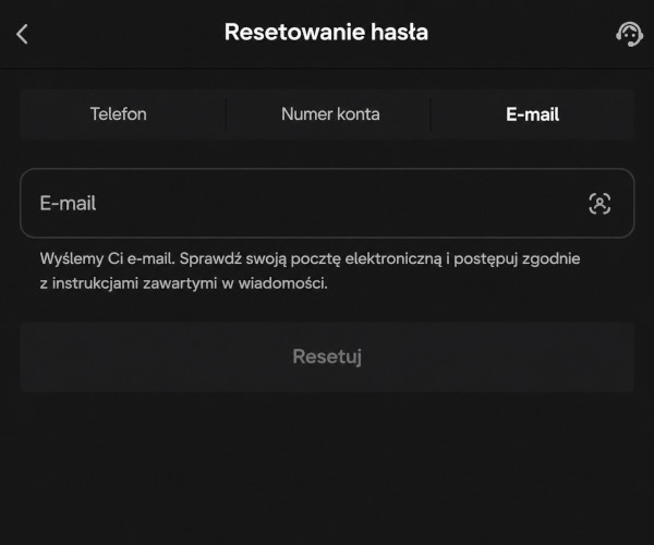 Stranica dla sbrosa hasła i odzyskiwania dostępu
