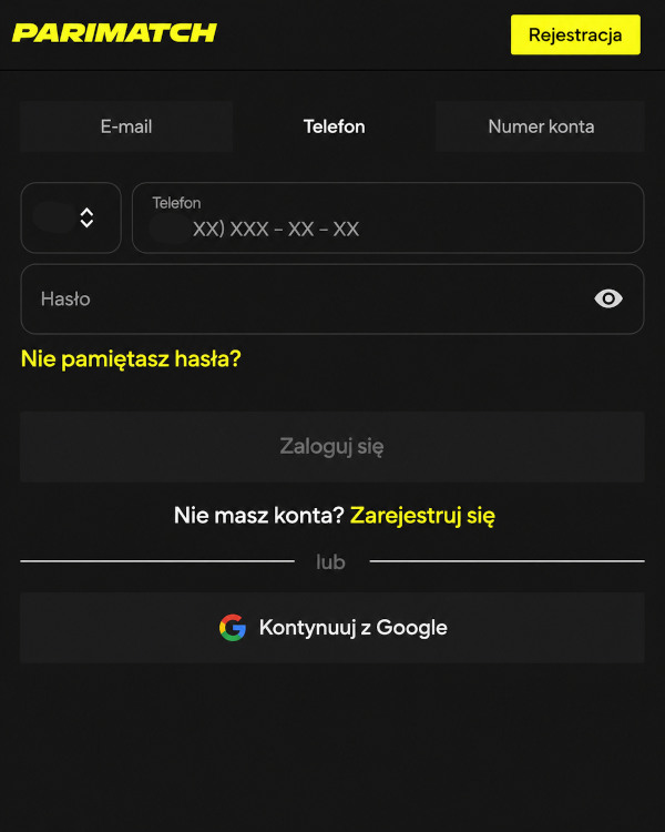 Osnownaja strona z formoj rejestracji dla wwotak taknnych
